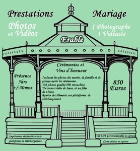 Tarif mariage ERABLE