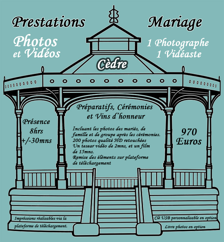 Tarif mariage CEDRE